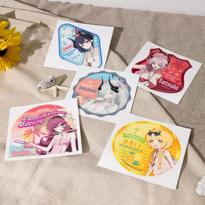 [Pre-Order] Bộ Sticker Du Lịch / Tem Dán Du Lịch (Pandemonium Society - gồm 5 cái) - Makoto , Satsuki , Chiaki , Iroha , Ibuki swimsuit
