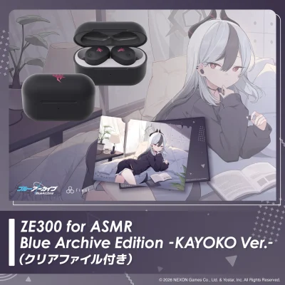 [ Pre-Order ] Tai nghe (bonus clearfile) ZE300 for ASMR Blue Archive Edition - KAYOKO Ver. Vivian Blue