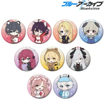 [Pre-Order] Huy hiệu lấp lánh nhân vật Chibi ngẫu nhiên (Trading Chibi Character Glitter Can Badge) - Hợp tác giữa Blue Archive × Sengawa Yukemuri no Sato - Iroha , Ibuki , Erika , Kirara , Makoto , Tsubaki , Kaede , Pina , Umika