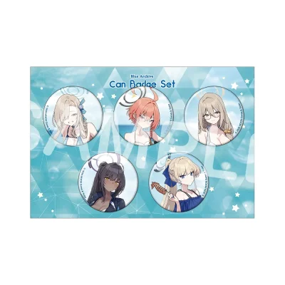 [Pre-Order] Bộ huy hiệu 5 chiếc (Can Badge Set) Cửa hàng ga JR Akihabara / Neru , Toki , Asuna , Akane , Karin - Blue Archive - Mùa hè bong bóng