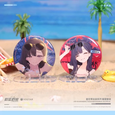 [Pre-Order] Set Huy hiệu Đồ bơi Trinity - Mika , Nagisa , Seia , Ichika , Hasumi - Tinh hà thập mộng, Hoa gian tàng nguyện