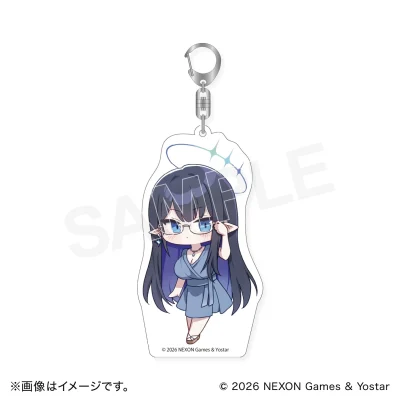 [Pre-Order] Móc khóa Acrylic lục phương nhân vật và chibi ver Blue Archive - Cyber Goods - Aoi , Rin , Momoka , Ayumu