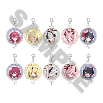 Bộ đầy đủ Móc khóa lấp lánh (Iroha,Ibuki,Makoto,Satsuki,Chiaki) Blue Archive × Round One [Ngẫu nhiên / Combo 10 móc khóa]